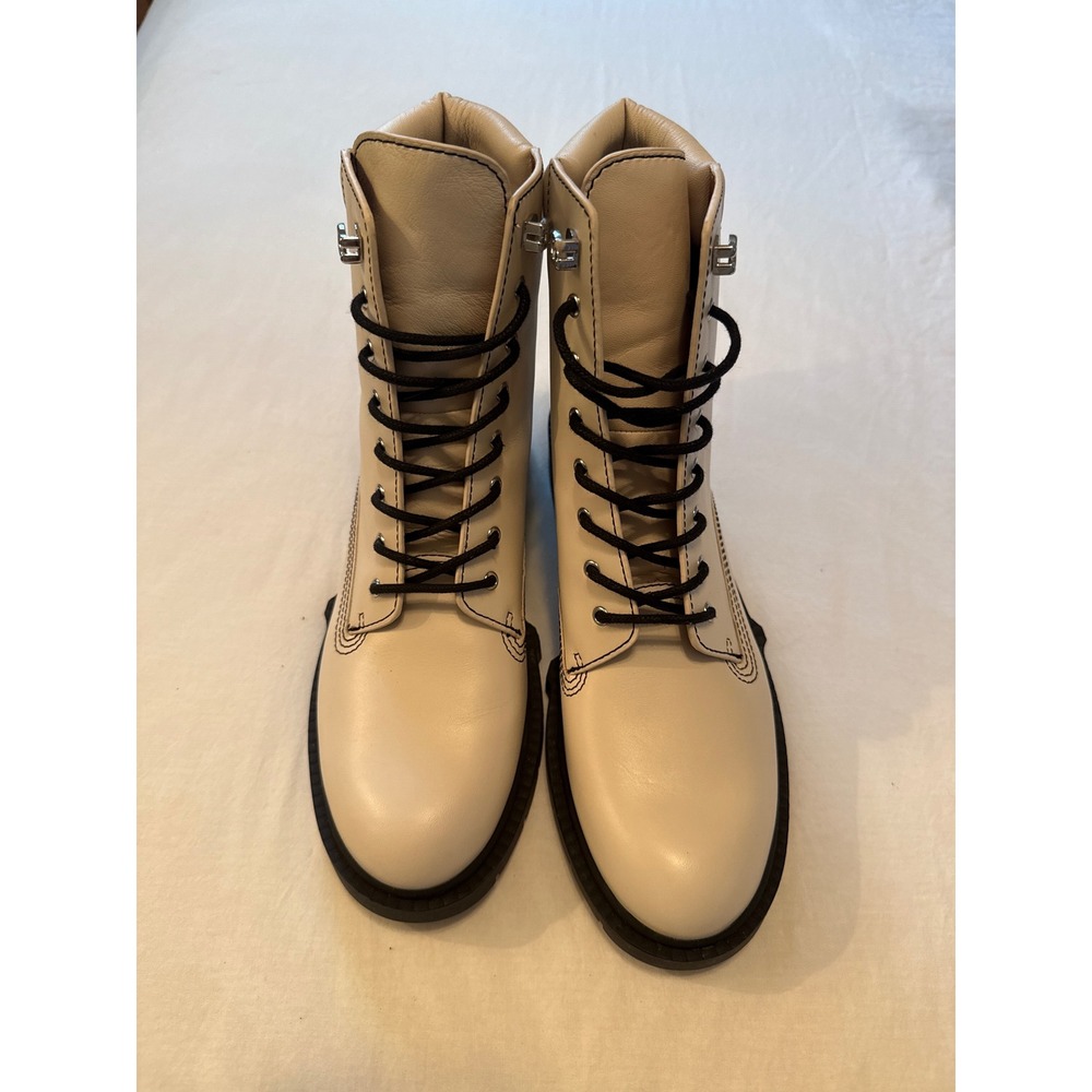 Coach Lorimer Leather Combat Boots Off White Chalk G5293  Women's 10B - Picture 7 of 7